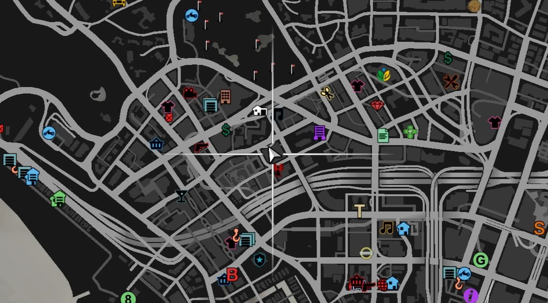 Carte de localisation, Marathon Avenue, Los Santos